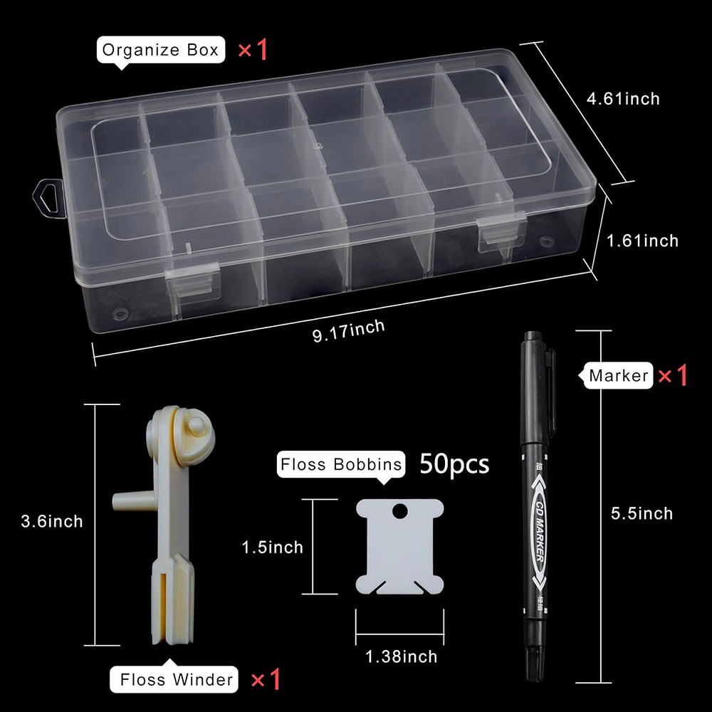 Embroidery Floss Organizer 18  - Craft Embellishment Storage ulasan dan harga