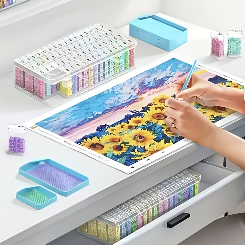 1/2/3/4Pack 64gird Diamond Pai - Craft Embellishment Storage ulasan dan harga
