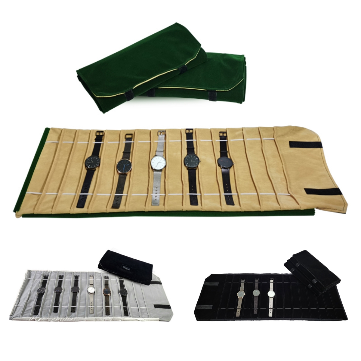 Velvet Watch Roll Bag Jewelry  - Velvet Ribbon Roll ulasan dan harga