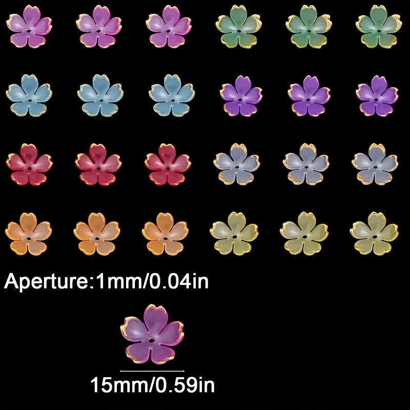 200/100pcs 15mm Colorful Acryl - Embroidery Embellishments ulasan dan harga