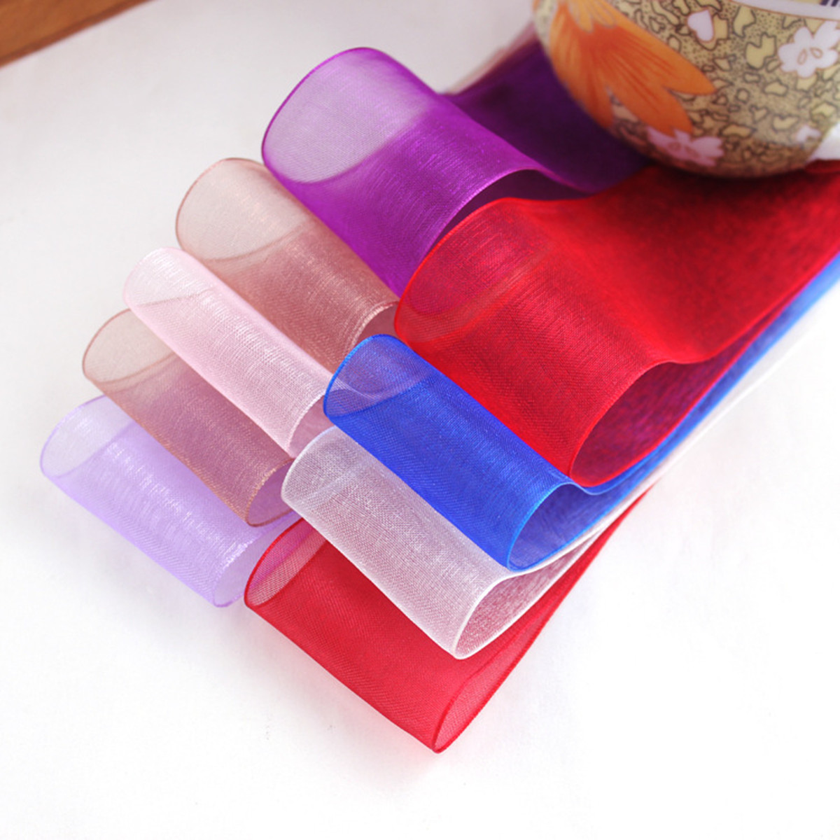 50 Yards 10/20/25mm Width Spoo - Organza Ribbon Spool ulasan dan harga