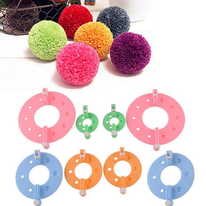 8Pcs 4 Sizes Plastic Pompom Ma - Pom Pom Maker Tool ulasan dan harga